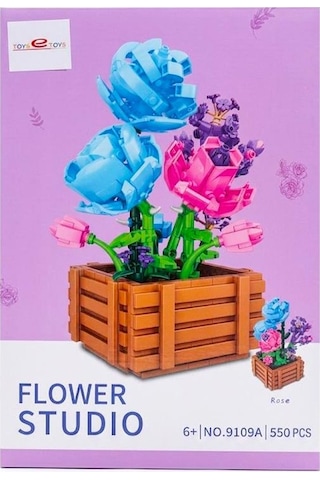 Toys E Toys Flower Studio Menekşe Çiçek Yapı Blok Seti 583 Parça 9113a