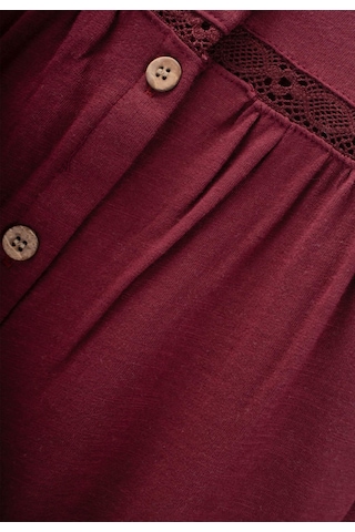 Cigit Dantel Detaylı Mevsimlik Kız Hırka 1-5 Yaş Bordo Bordo