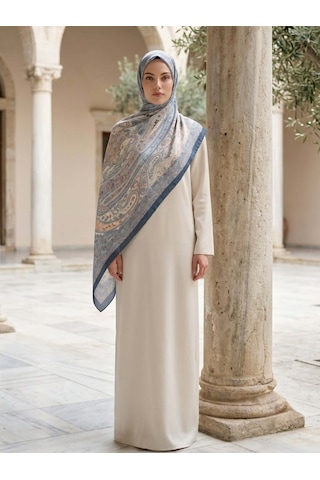 Camellia Scarfs Vela Desen Soft Şal İndigo - Asil Ve Rahat Stil