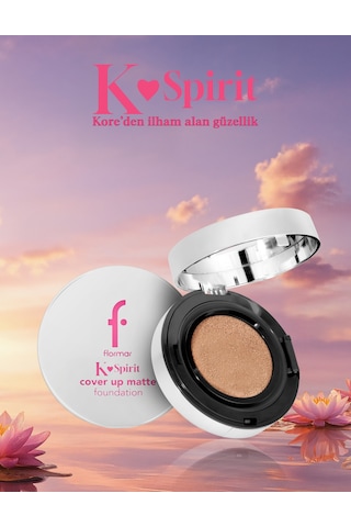 Flormar K-Spirit Cover Up Yüksek Kapatıcı & Uzun Süre Kalıcı Yarı Mat Bitişli Fondöten 004 Shell