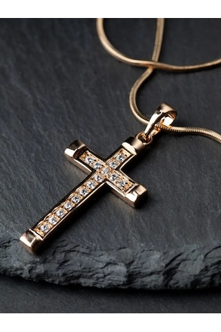 Xuping Tıbbi Alaşımdan Yapılmış, Haç Şeklindeki Boyun Zinciri, Takı 160662344 Altın Rengi