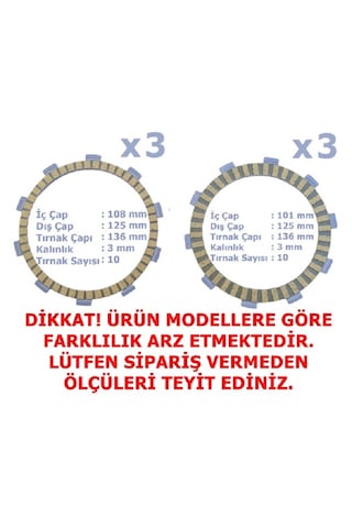 Cf Moto Nk 250 Sr 250 Euro 5 Debriyaj Balatası 3+3 6'Lı