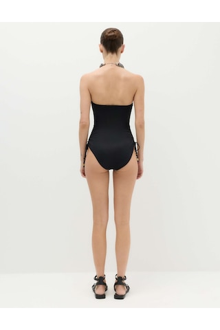 Marks & Spencer Bandeau Büzgü Detaylı Mayo T52001184S Siyah