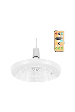 E27 Vidalı Lamba Güçlü Fan Lambası Avize Uzaktan Kumanda Lambası