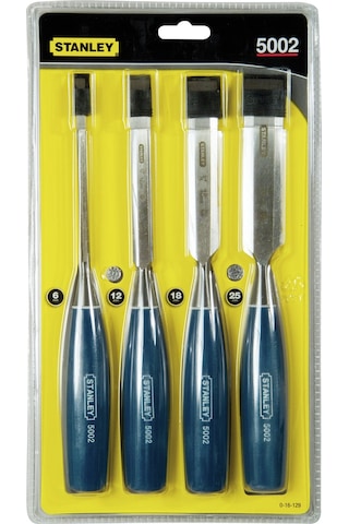 Stanley 0-16-129 İskarpela Takimi 5002 4'lü (6-12-18-25 MM) Mavi