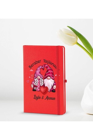 Bk Gift Kişiye Özel Sevgili Temalı 2 Li Defter Seti, Sevgiliye Hediye, Sevgililer Günü Hediyesi, Doğum Günü Hediyesi-13 Çok Renkli