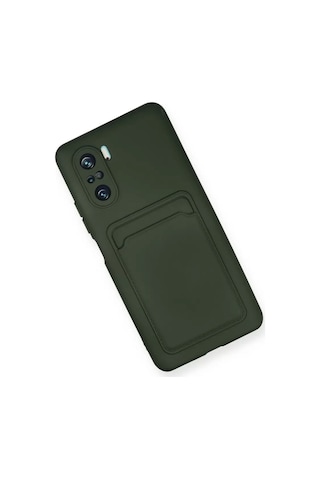 Newface Xiaomi Mi 11i Kılıf Kelvin Kartvizitli Silikon - Koyu Yeşil Diğer