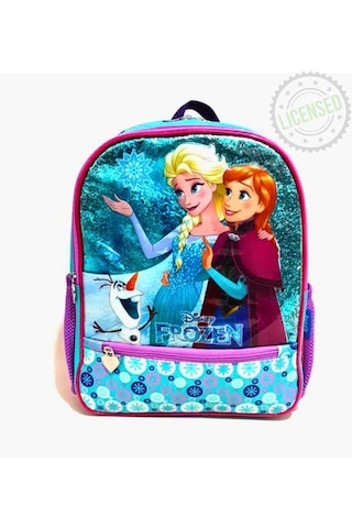 Frozen Elsa & Anna Lisanslı Çocuk Sırt Çantası - İlkokul / Anaokulu Okul Çantası Mor - Mavi
