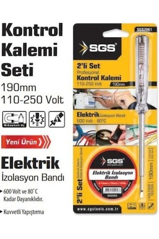Sgs 2'Li Set Kontrol Kalemi+Bant Sgs2961