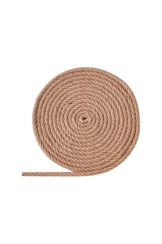 Lexroo Jüt Halat 8 Mm 20 M, Doğal Kenevir İp, 4 İp, Kalın Jüt İp, Bükülmüş, Halat, Bahçe