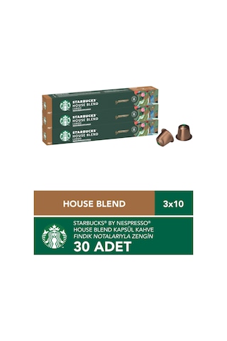 Starbucks By Nespresso House Blend Kapsül Kahve 3 X 10 Adet Kapsül Kahve