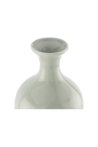 Mikasa Moor Yeşil Noktalı Porselen Vazo 15x45cm Beyaz