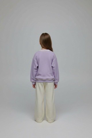Aden Kids Unisex Çocuk %100 Pamuk Alt Üst Takım Ekru - Lila