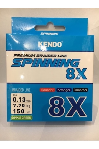Kendo Premium Braided Line Spinning 8X 0.13Mm 150Mt Apple Green (