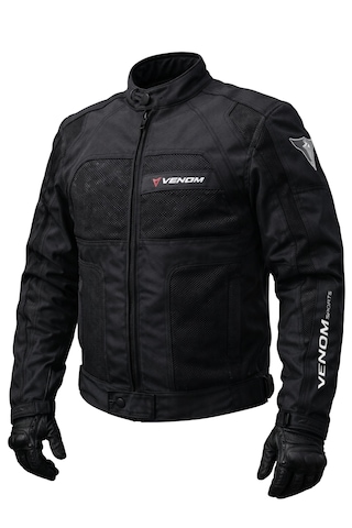 Venom Dynamic 4 Mevsim Ce Korumalı Siyah Motorcu Montu