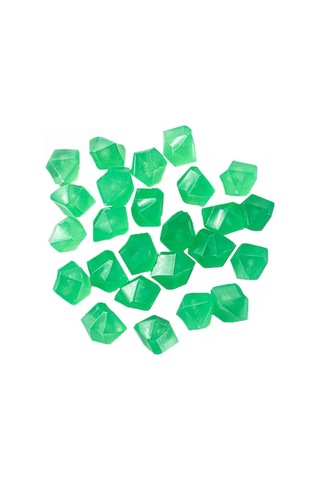 Trendooze Parlak Yeşil Aydınlatmalı Akvaryum Taşları 100 Adet Dekoratif Taş Seti