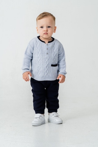 Babyhola Erkek Bebek Triko Kazak Pantolon Takım 23124 Mavi