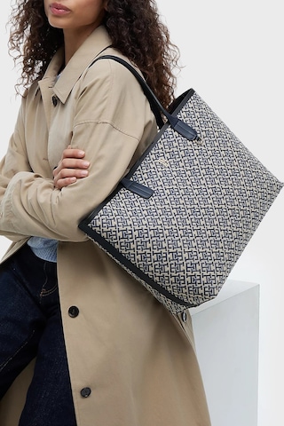 Tommy Hilfiger Jakarlı Omuz Askılı Çanta Kadın Çanta Aw0aw18889 0gy Mavi