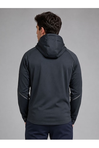 Umbro Potter Hooded Erkek Siyah Fermuarlı Kapüşonlu Spor Sweatshirt - Fc0502