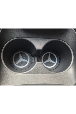 Mercedes Araç Bardaklık Altlığı , Mercedes Şişe Ve Bardak Altlığı, Mercedes Logolu Oto Bardaklık Alt