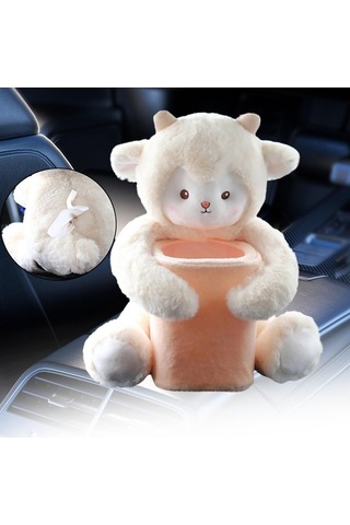 Createtech Yumuşak Peluş Oyuncak Koyun Çöp Araba Magideal Kutusu Çok Renkli