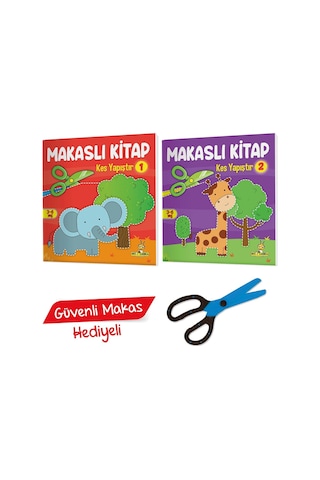 Kes Yapıştır Makaslı Set (Makas Hediyeli)