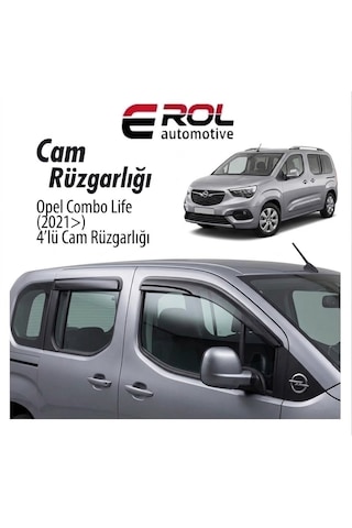 Opel Combo Life 2021 4'lü Mugen Cam Rüzgarlığı Siyah