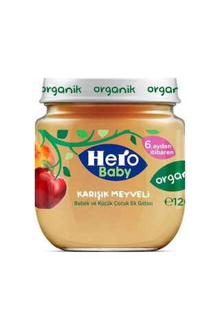Hero Baby Organik Karışık Meyveli 6+ Ay Kavanoz Maması 120 G