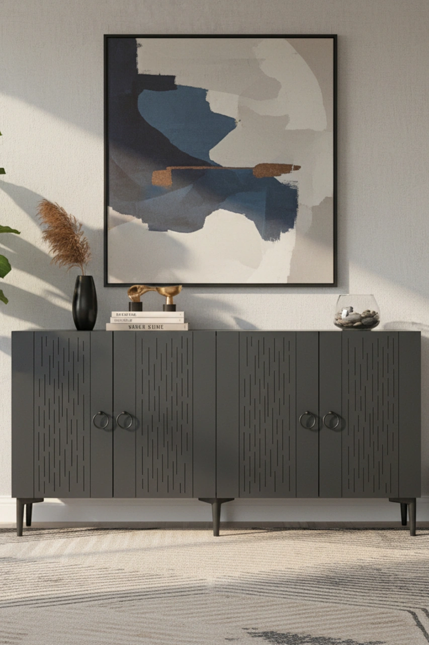 Ka1515a Raın150 Konsol, Kahve Köşesi, Tv Sehpası Antrasit 150cm Antrasit