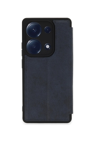 Newface - 187 - Xiaomi Redmi Note 13 Pro 4g Kılıf Flip Cover - Csmo-tex - - Lacivert