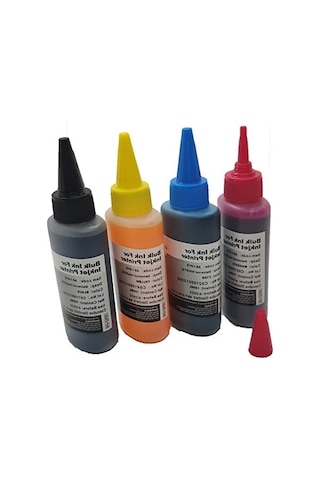 For Hp Deskjet 2515 Kartuş Dolum Mürekkebi Takım 4x100ml 4 Renk Set Mürekkep Muadil