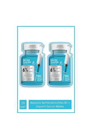 Watsons Nemlendirici/hya-b5 + Glycerin Serum Maske 2x