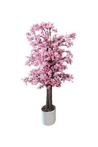 Yapay Çiçekçiniz Yoğun Yapraklı 100 Cm Yapay Sakura Bahar Dalı Ağacı Premium pembe