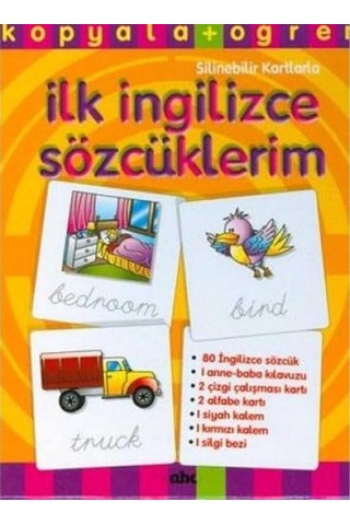 İngilizce İlk Sözcüklerim - Silinebilir Kartlarla Kopyala + Öğren Özel Kutusunda
