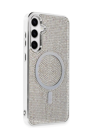 Cosmotex Newface Samsung Galaxy Uyumlu S23 Kılıf Diamond Magsafe Kapak - Rainbow