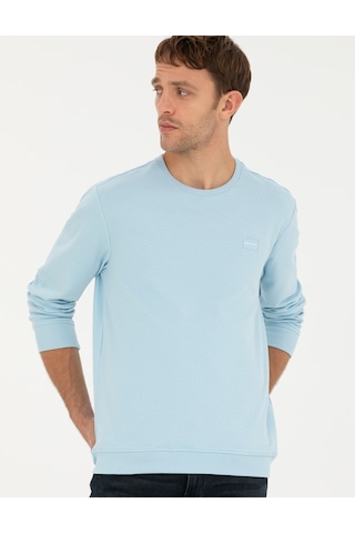Pierre Cardin Erkek Buz Mavisi Sweatshirt 50279557-vr095 Buz Mavi