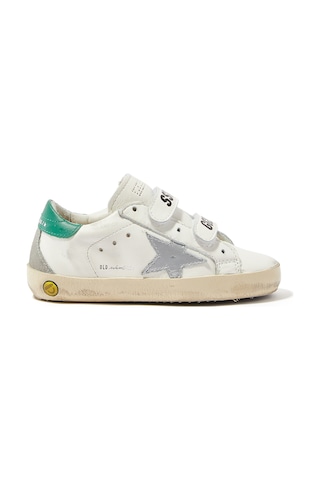 Golden Goose Çocuklar Için Eski Okul Deri Spor Ayakkabıları Beyaz