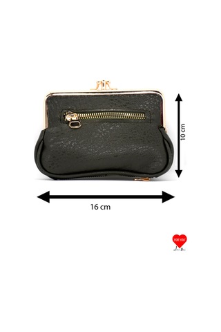 Jara Bag Velora Çok Bölmeli Haki Yumuşak Deri Klipsli Burslu Kadın Cüzdanı Haki Küçük Boy Jara35-7