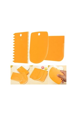 Hamur Şekillendirici Kesici Kazıyıcı Pasta Kek Dekorasyon Seti Çok Renkli