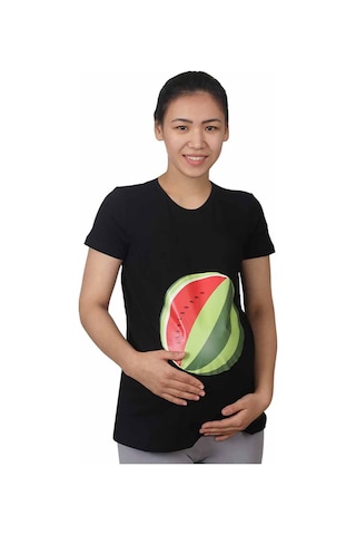 Mummy's Baby Hamile Tişört Karpuz Siyah 8232