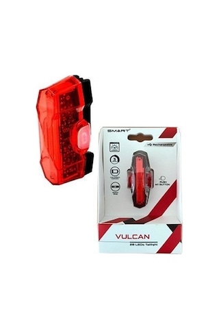 Smart Vulcan Arka Stop 30 Lumens 28 Ledli 3 Mod Usb Şarjlı Çok Renkli