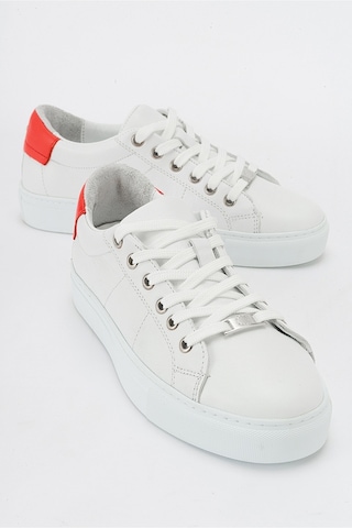 Luvishoes Ayverıe Beyaz Hakiki Deri Kadın Sneakers Beyaz