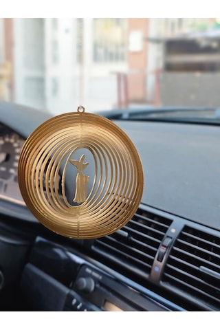 Metal Mevlana Ayna Süsü Bronz Renk Tüm Araçlara Uygundur.