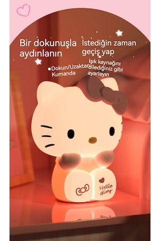 Hellokitty Gece Lambası Başucu Lambası 1 Diğer