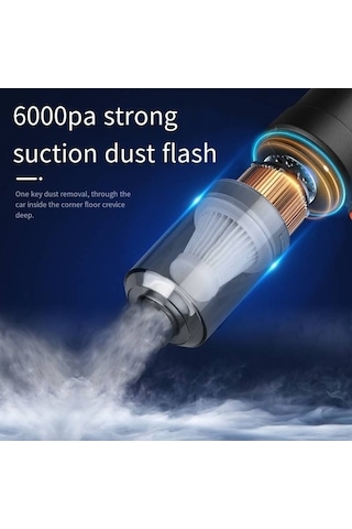 Maoyaya Yt-m2037 6000pa Araba & Ev Akülü Süpürge Siyah