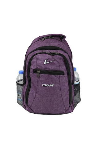 Escape Esc 307 Çizgili Polyester Kumaş Sırt Çantası Mor