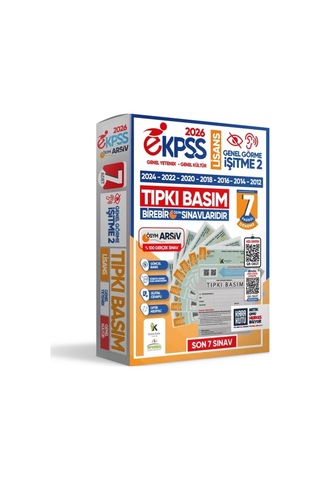 2026 Ekpss Lisans Genel Görme İşitme-2 Ösym Çıkmış Soru Tıpkı Basım 7li Kitapçık Tg Deneme Paketi