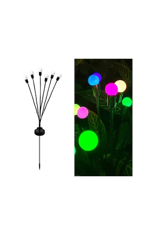 Dianziye Güneş Enerjili Sallanan Toplu Işık, Bahçe Dekorasyonu, 6 Led Renkli Fener, Otomatik Açık-kapalı, Ip65 Su Geçirmez Çim Işığı Diğer
