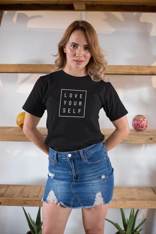 Freedom Store Unisex Erkek/kadın Özel Baskılı Modern Fit %100 Pamuk Bisiklet Yaka T-shirt Siyah