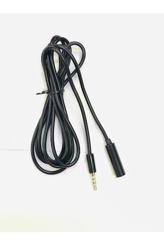 DESTE ELEKTRONİK 4 BOĞUM 3.5MM KULAKLIK UZATMA KABLOSU 1.5M SİYAH